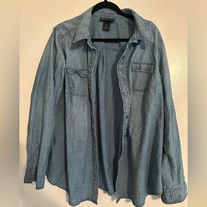 Lane Bryant Denim Button Down Shirt